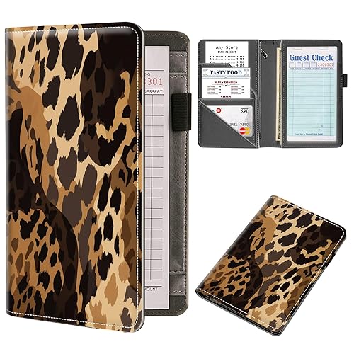 Vista 20 de Organizador de libro de servidor, libros de servidor de mariposa azul intermitente para camarera, organizador de libro de camarera de cuero Mariposa