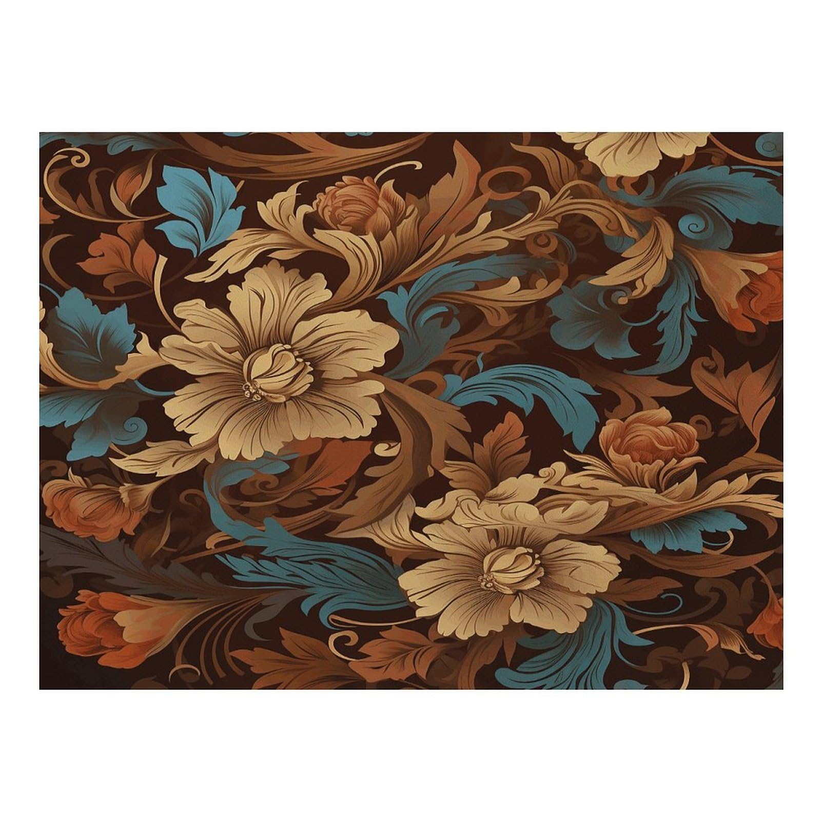 Lot de tapis de nourriture pour chat avec motif floral - Tapis d'alimentation antidérapant pour chien - Facile à nettoyer pour la nourriture et l'eau - 61 x 81,3 cm