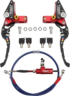 WOOSTAR Motorcycle Hydraulic Clutch Kit Master Cylinder with CNC Brake Lever Replacement for YZF 1000R Banshee 350 2001 YZ426F 2017 CRF450R Suzuki GSX650F CR250 Dirt Pit Bike Black