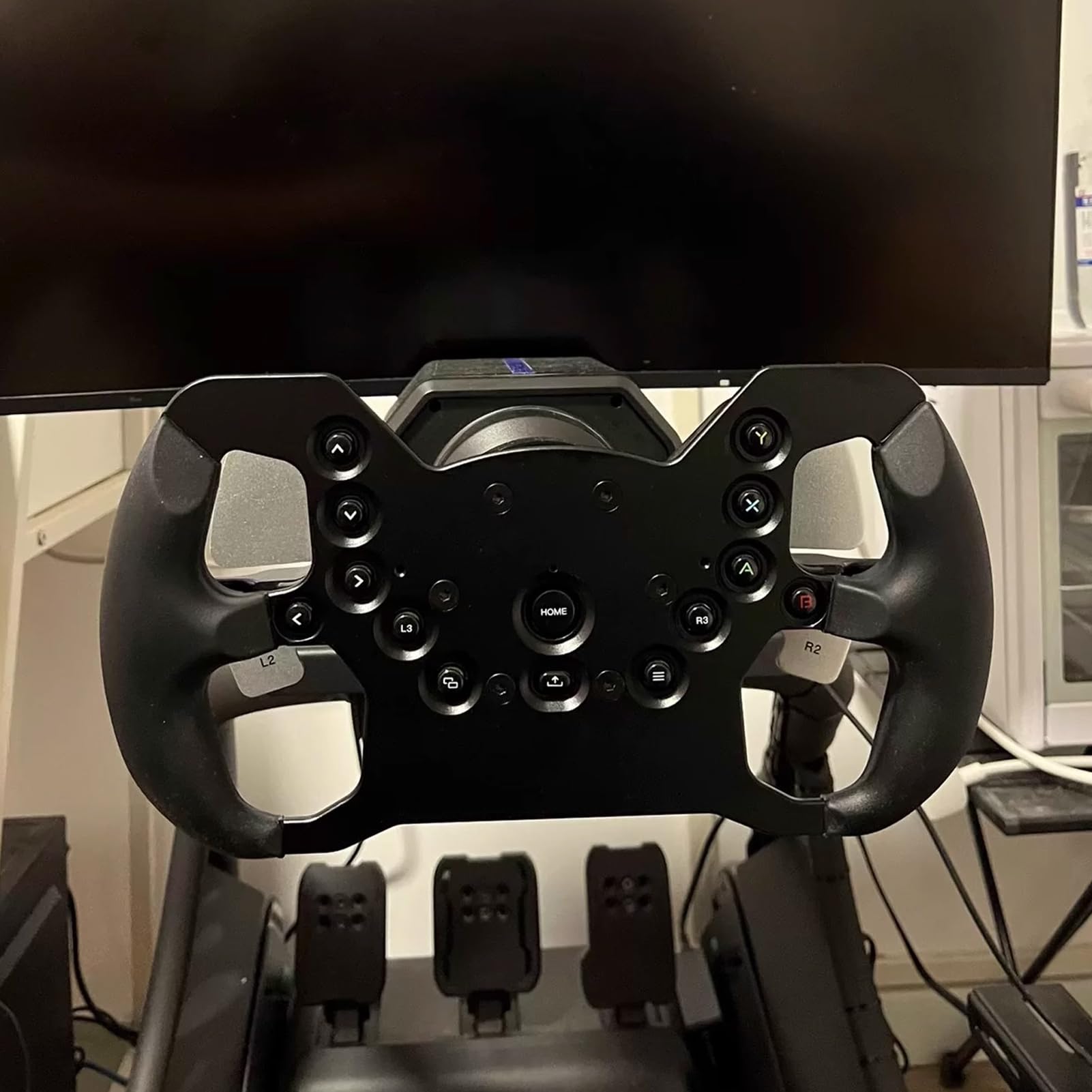 Ruota Formula F1, leggera e non distruttiva, ricambio per volante PXN V99 integro; Forza feedback fori preforati per PXN V99