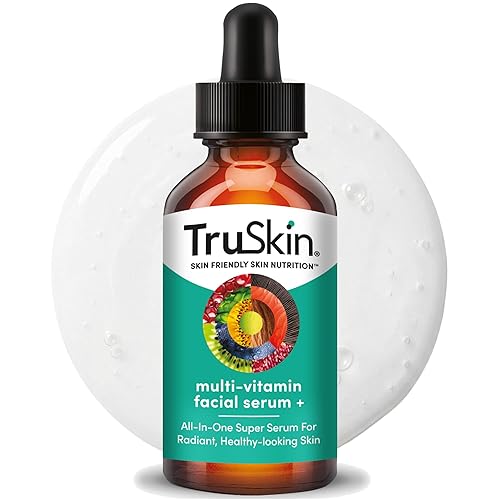 TruSkin Facial Serum with 11 Plant-Derived Vitamins & Minerals for Radiant, Healthy-Looking Skin – Powerful Antioxidants and Nourishing Vitamins for