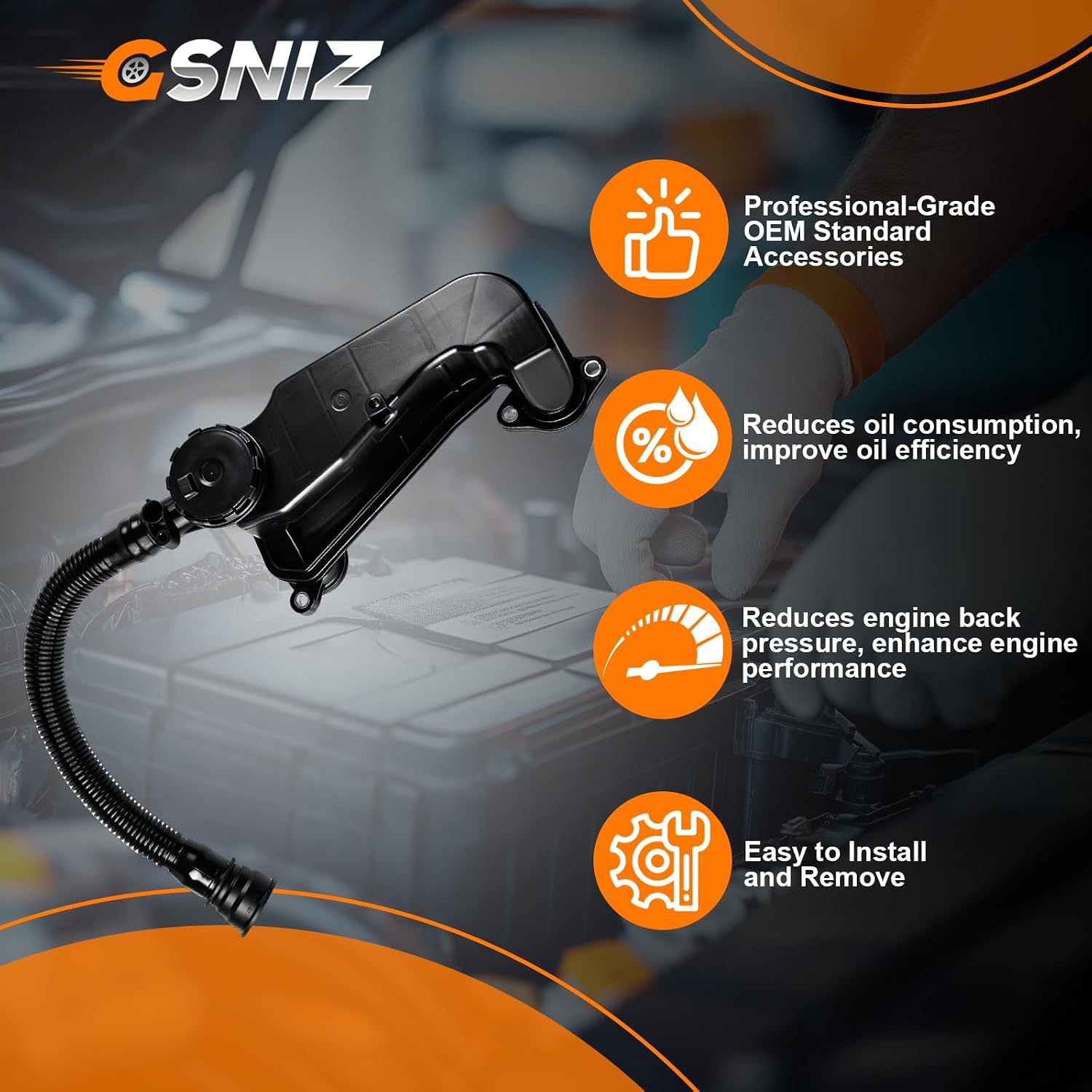 Oil Separator Assembly Compatible with 2023-2026 Ford F-250 F-350 F-450 F-550 Super Duty 6.7 L Powerstroke, Replace PC3Z6A785A