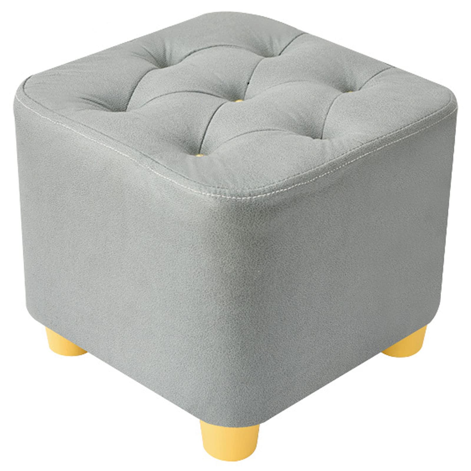 Mały Podnóżek Tech Cloth Ottoman Z Funkcją Masażu, Przenośny Podnóżek Z Wyściełanym Siedziskiem Do Salonu, Składane Stołki Ottoman-Szary-28 * 25 Cm(Niebieski-28 * 25cm)