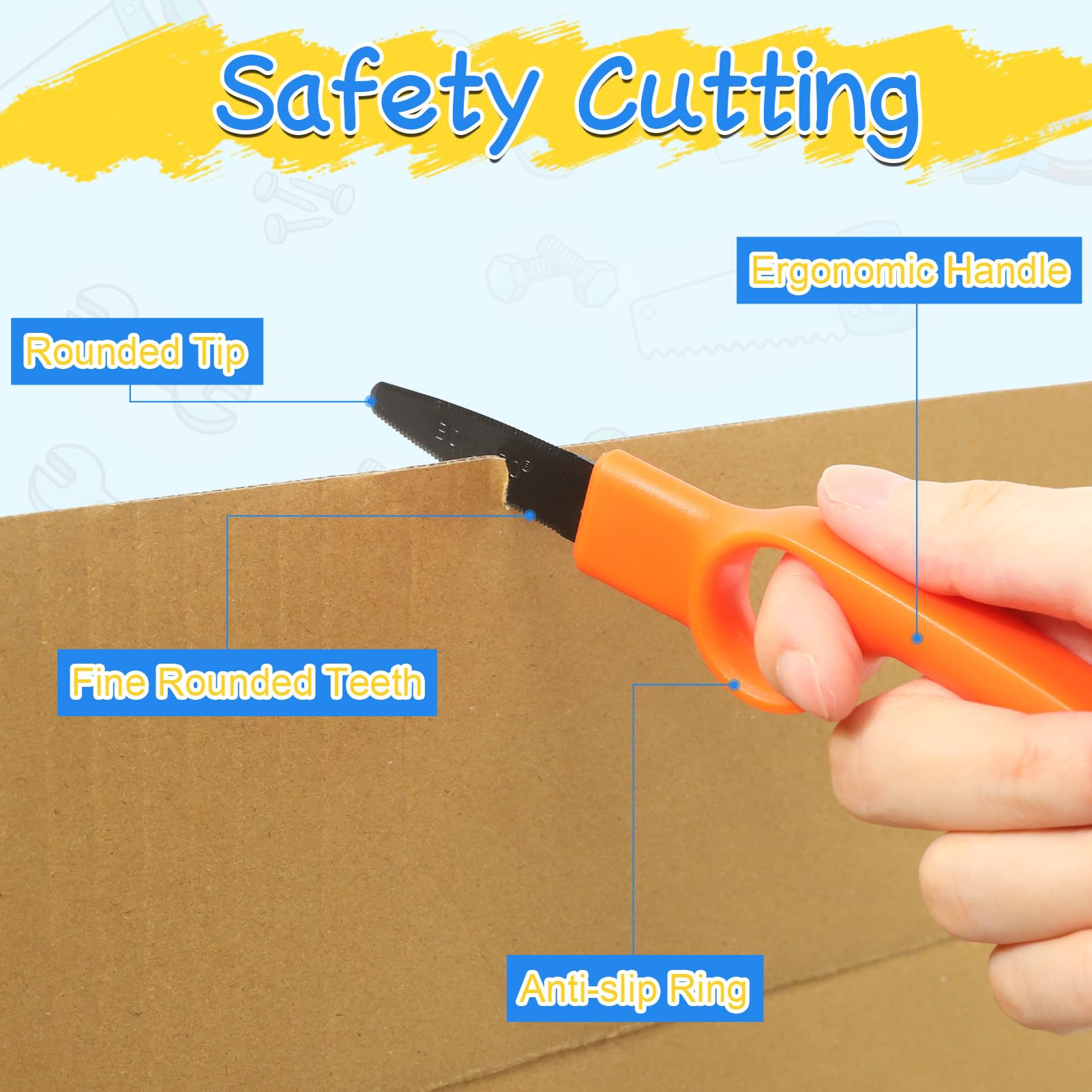 Wdmiya Kit di Attrezzi da Costruzione in Cartone per Bambini, Set di Attrezzi Riutilizzabili con Taglierina 148 Pezzi, Rullo e Forbici, Giocattoli Educativi per Bambini e Bambine