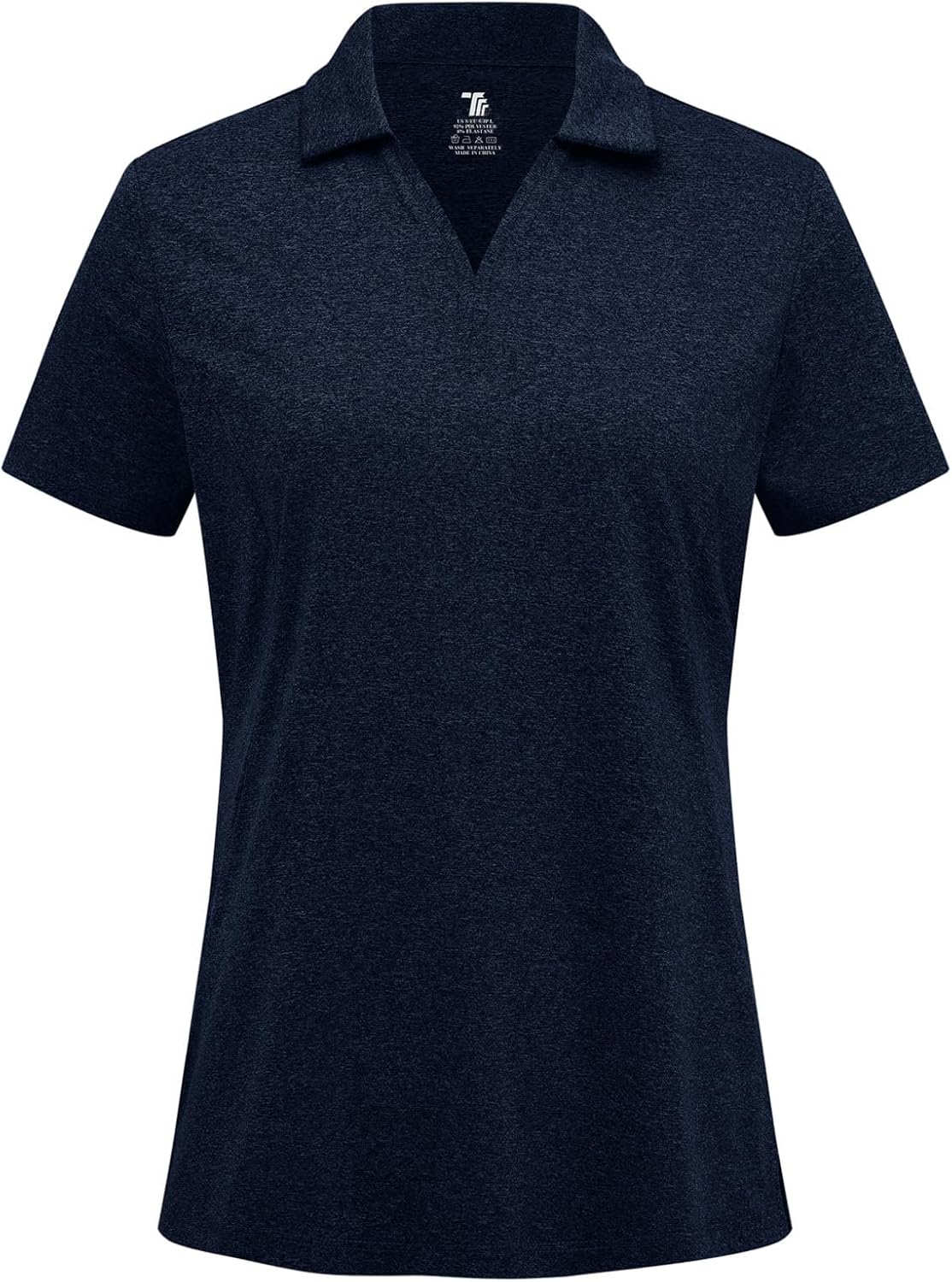 Gopune Women's Short Sleeve Golf Shirts V Neck Collared Tennis Tops Quick Dry UV Protection