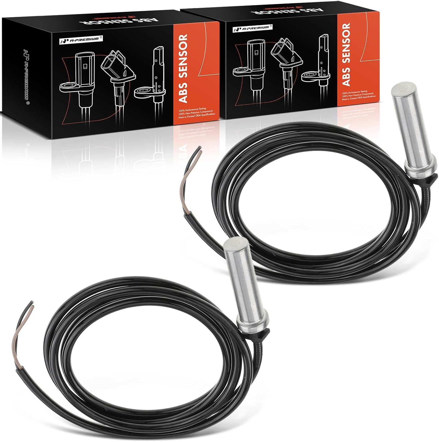 A-Premium 2PC Set Rear ABS Wheel Speed Sensor Compatible with Dodge & Freightliner Models - Sprinter 2500 2002-2006, Sprinter 3500 2003-2006 - Rear Driver and Passenger Side