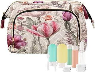 Kigai Rustic Wild Flowers Makeup Bag Cosmetic...