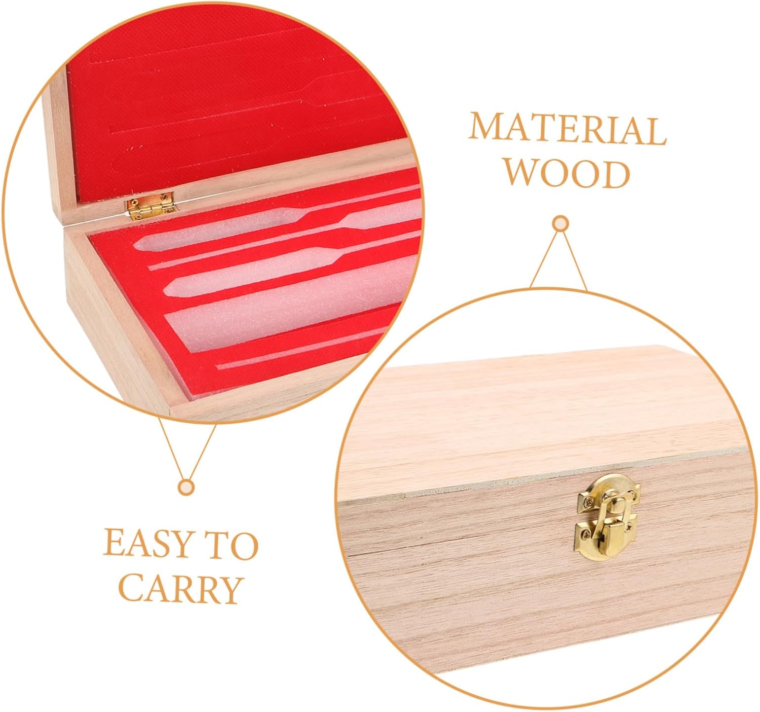 Wooden Hydrometer Storage Box Superior Protection with Foam Insert and Easy Portability for Glass Alcohol Hydrometers and Fieldwork