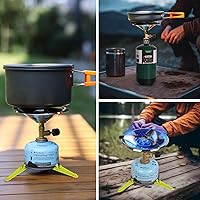 Vista 7 de Hotdevil Estufa portátil para acampar con soporte para bote de combustible, equivalente a la estufa de propano para acampar, estufa de campamento