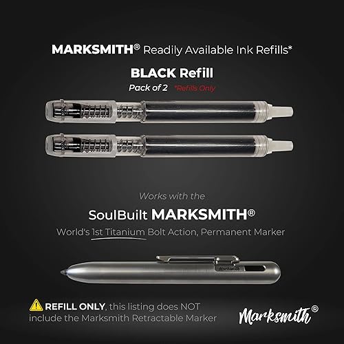 Miniatura 2 de Soul Built - Recambios de tinta para rotuladores permanentes, 2 repuestos de cartuchos de bolígrafo fino para marcador permanente retráctil de