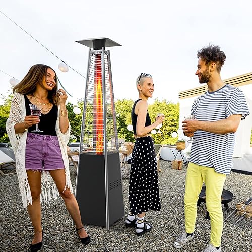 Miniatura 2 de SafBbcue Calentador de patio de repuesto para calentador de patio Outdoot de 4 lados de propano líquido, 49.5 pulgadas de alto 4 pulgadas de