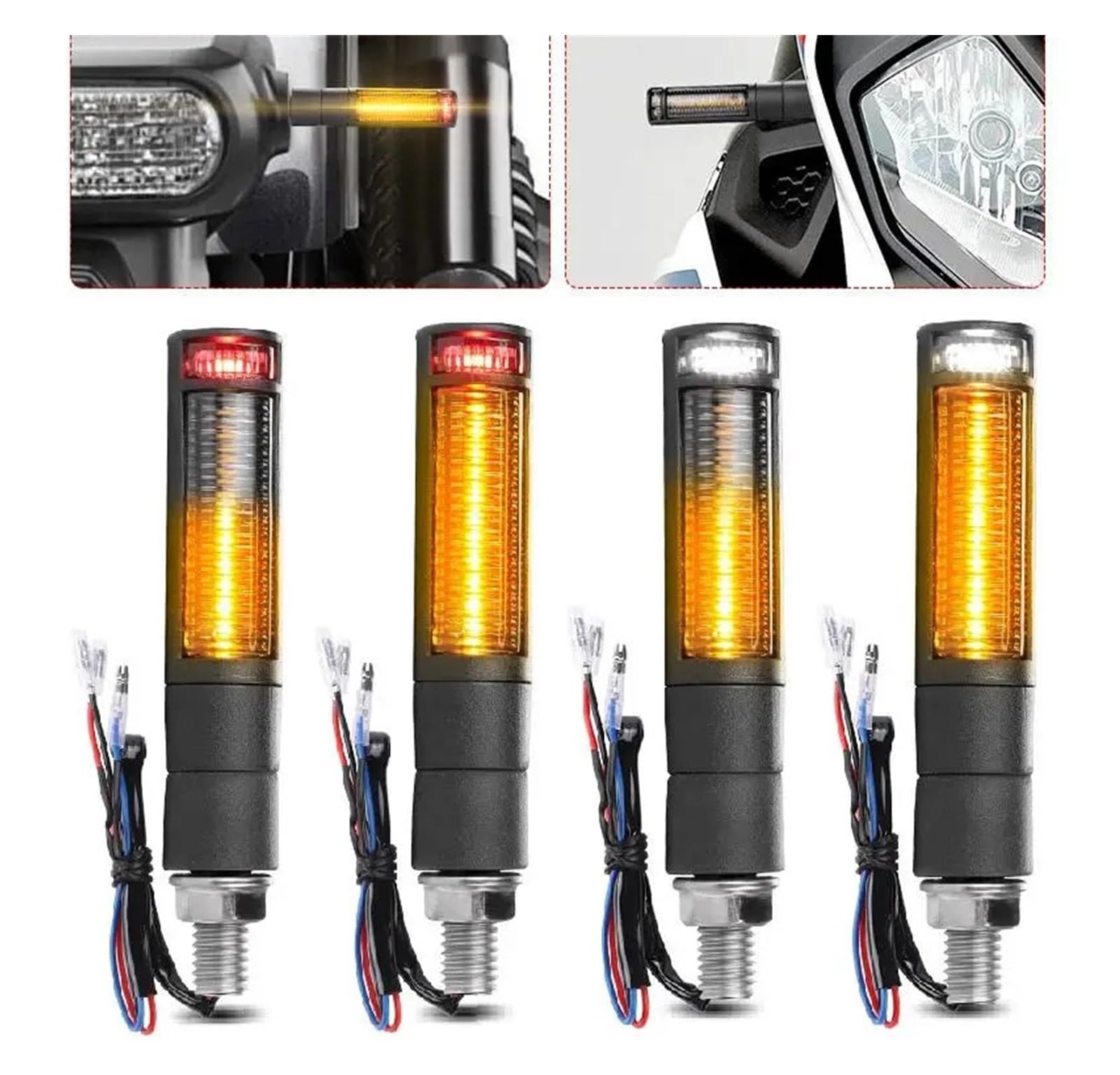 Luces LED De Señal De Giro Delanteras Y Traseras Universales M10 Luz De Freno Trasera Intermitentes DRL, Luces De Señal De Flujo De Agua 12V Luces direccionales