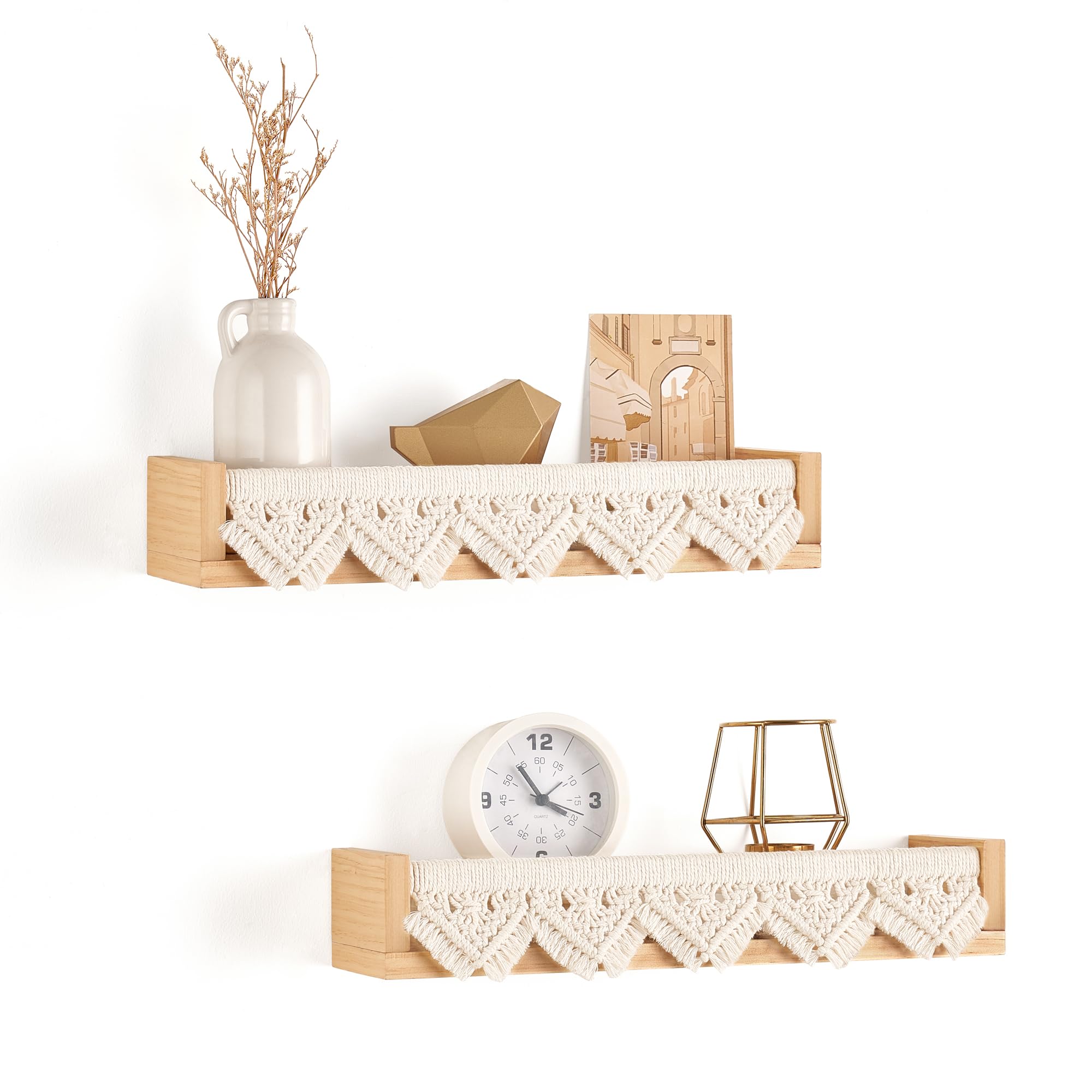 Mkono Macrame Magazine Rack Boho Holder Storage Standing  Macrame Magazine Rack Boho Magazine Holder Storage Standing Basket for Books main image 1