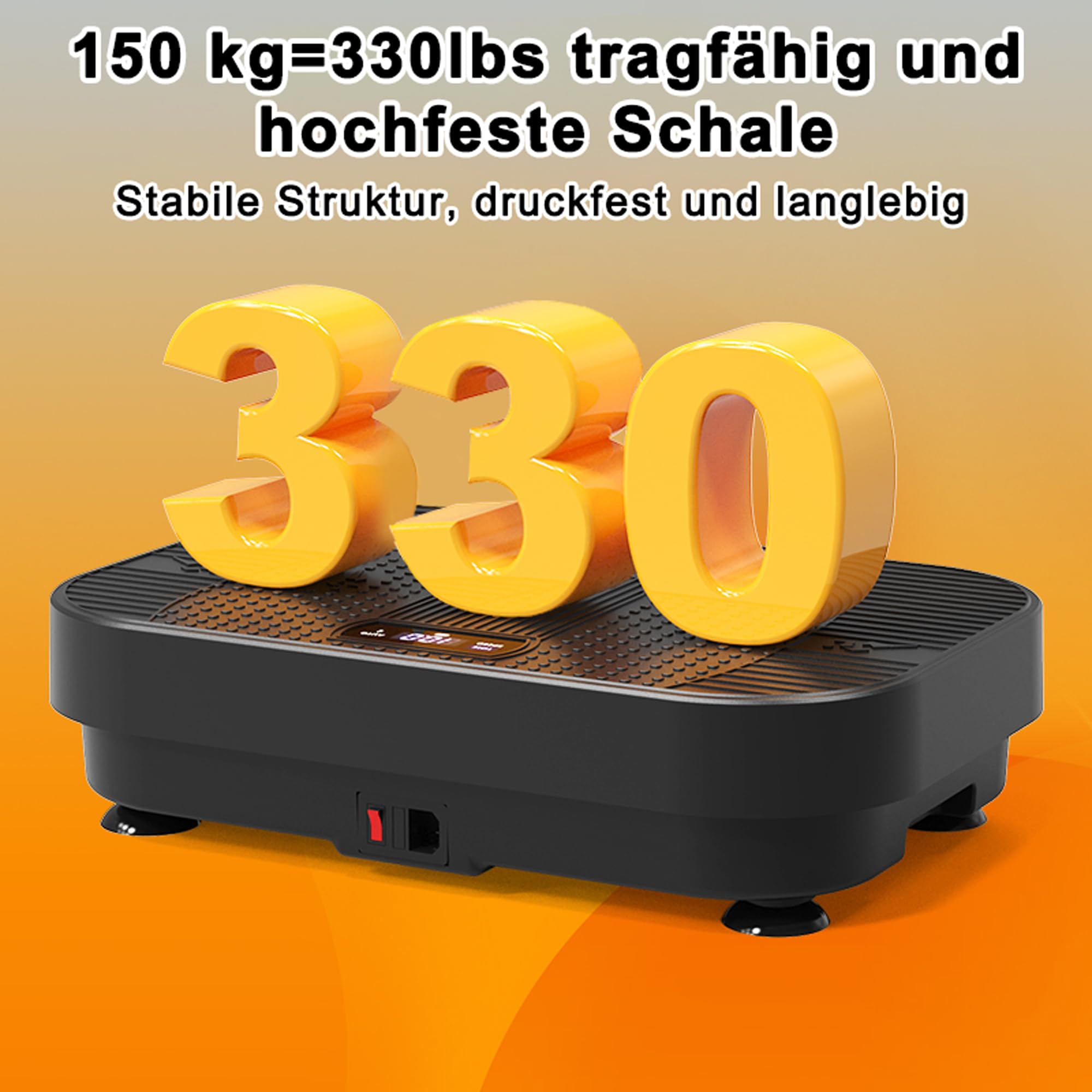 Vibrationsplatte mit BT-Musik Funktion, 1-199 Geschwindigkeitsstufen & 5 Trainingsprogramme, Schüttelplattform für Ganzkörpertraining & Muskelaufbau, Ideal für Heim-Fitnessstudio