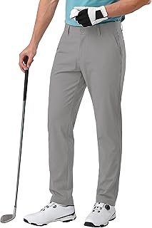 Men's Golf Pants - 30"/32" Dress Pants Wrinkle Free 5 Pockets Stretch Casual Work Travel Slacks
