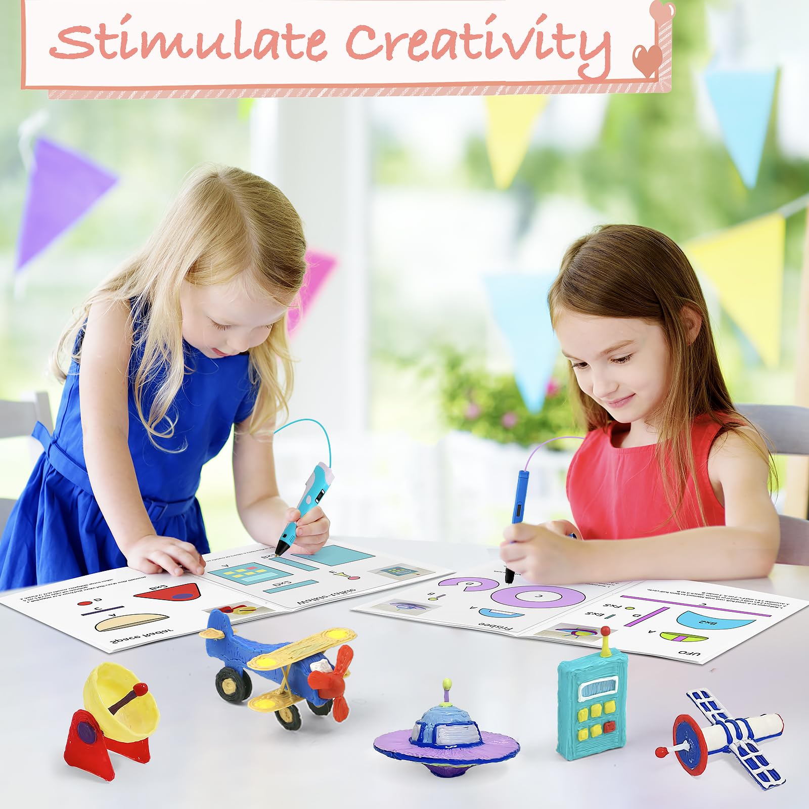 SONGTIY Libro da disegno 3D, 40 modelli riutilizzabili per graffiti, stampini creativi con piastra in PVC per principianti e artigiani, idee regalo fai da te per Natale e compleanni