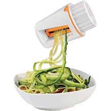 Pedrini Spiral Vegetable Slicer, Steel Blades, Removable for Cleaning Zoodles, Plastic