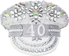 JEKUGOT Novelty Shiny Birthday Hat for Birthday Parties, Wedding Anniversaries, Pool Parties and Important Anniversaries with Elastic Band for Everyone,Unique Birthday Gift.(40), XL