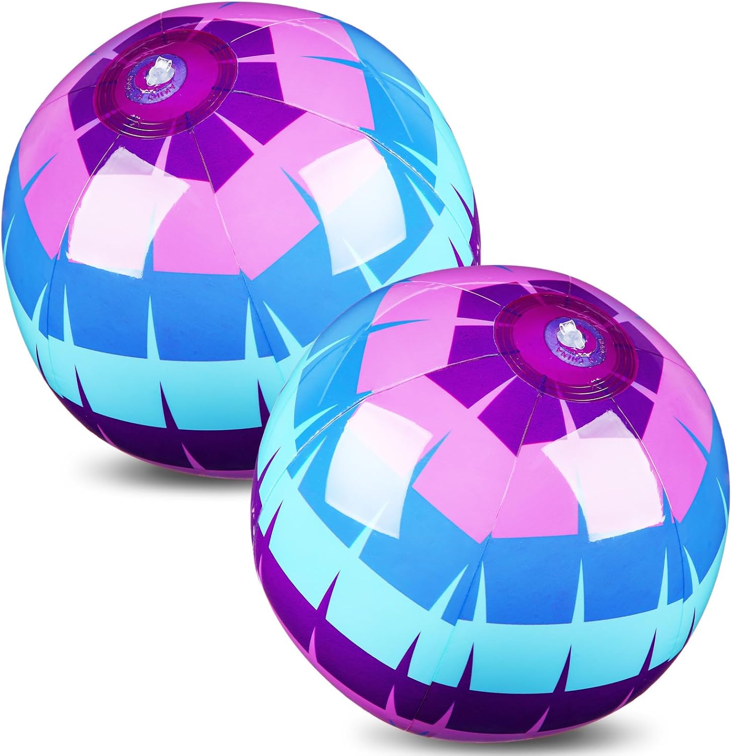 Hollowfly 2 Pack Video Game Themed Beach Ball for Kids Bulk 11.8" Inflatable Swimming Pool Ball Toys Summer Beach Water Game Gifts Cartoon Birthday Party Favors Supplies