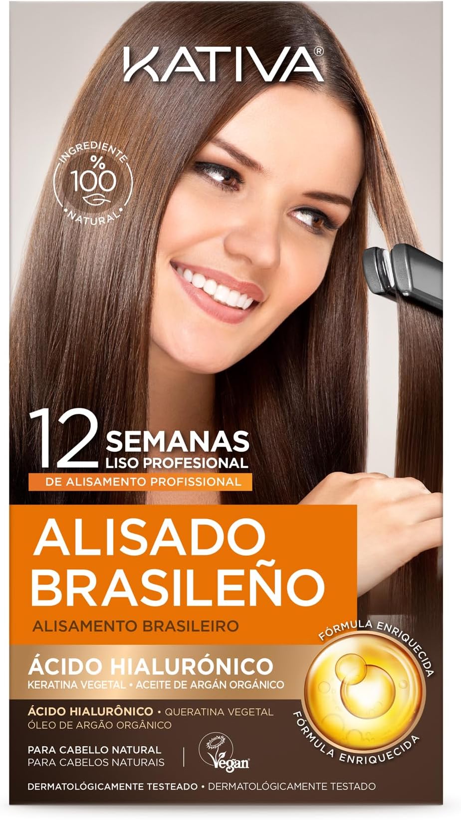 Brazilian Hair Straightening Kit with Shampoo After Straightening - Professional Straightening Treatment at Home - Up to 12 Weeks Duration - Keratin Straightening