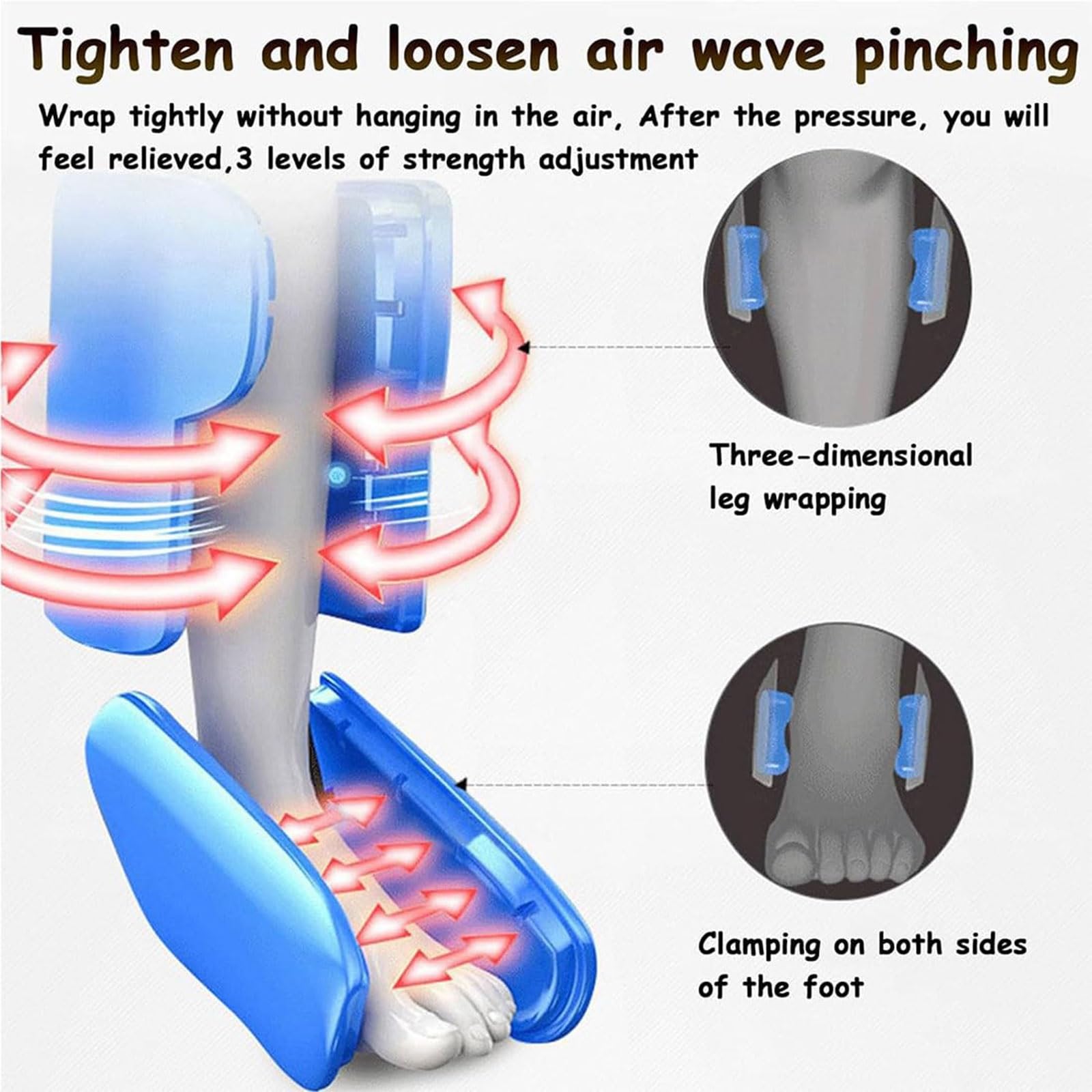 Masajeador De Pies Shiatsu Con CalefaccióN, Masaje De Tejido Profundo, Masajea Los MúSculos De Piernas Y Pies, Masajeador De Pies Con Vibración Y Compresión Regalo Para Mamá, Papá Y Amigos(Off-white)