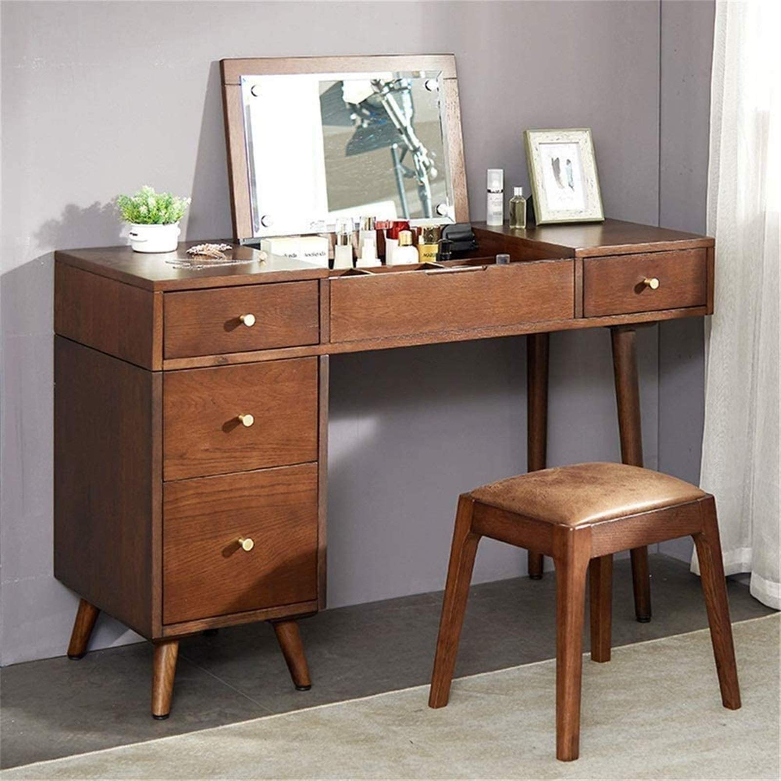 SDdPulse Bancos de piano - Taburete de piano - Banco de teclado - Alfombra de suelo de madera y goma - Revestimiento de piel - Cómodo - Para salón, dormitorio - Fácil de montar - Taburete