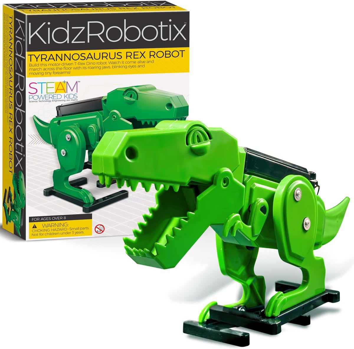 4M Tyrannosaurus Rex Robot - Motor-Driven Dino Robot Kit for Kids Ages 8+ - Build and Watch Your T-Rex Roar and Move!