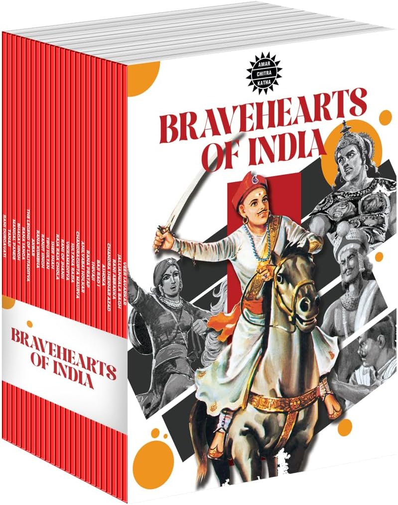 Bravehearts Pack of 25 | Indian Mythology, History & Folktales | Cultural Stories for Kids & Adults | Illustrated Children's Comic Books | Amar Chitra Katha