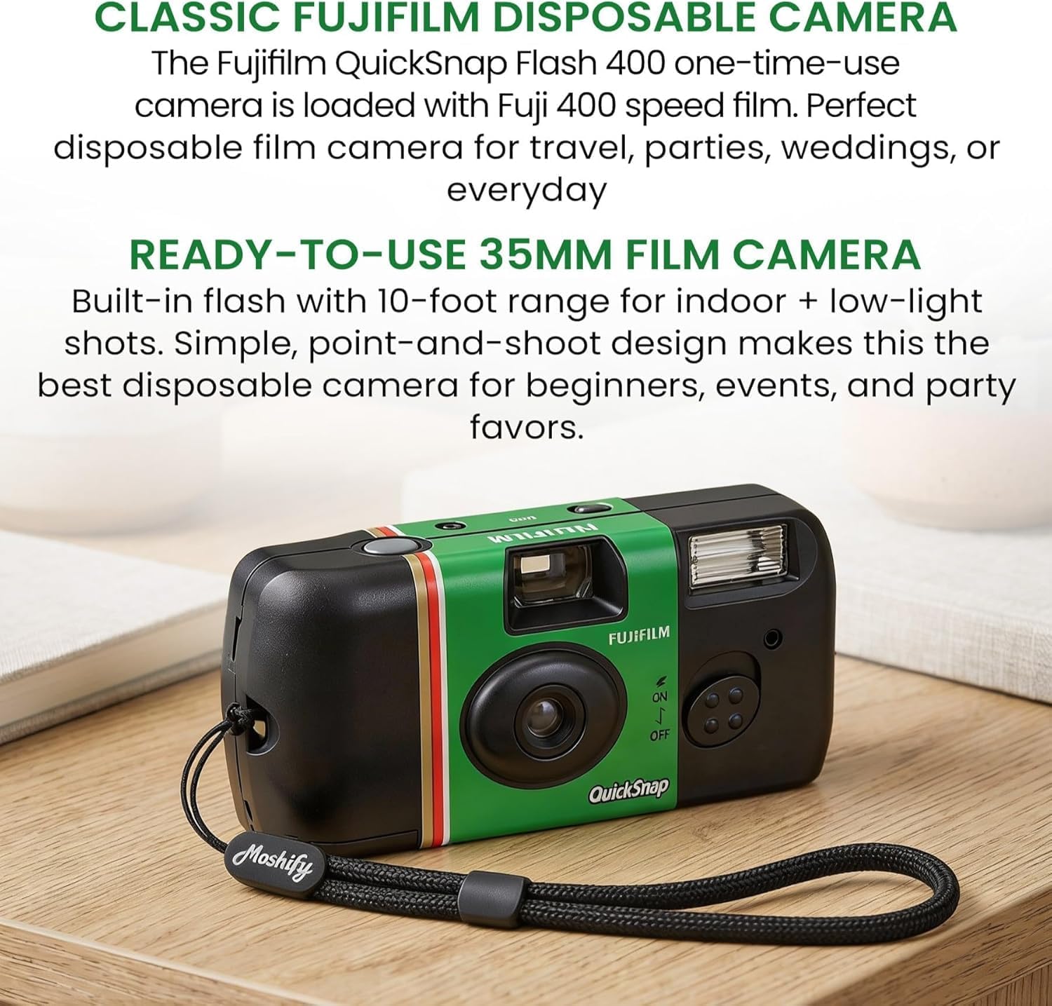 Fujifilm QuickSnap Flash 400 One-Time-Use Camera with Cap Keeper... (2 Camera (Quicksnap)) image 4
