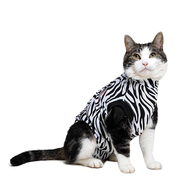 MPS Medical Pet Shirt, Gato, Estampado de Cebra, S