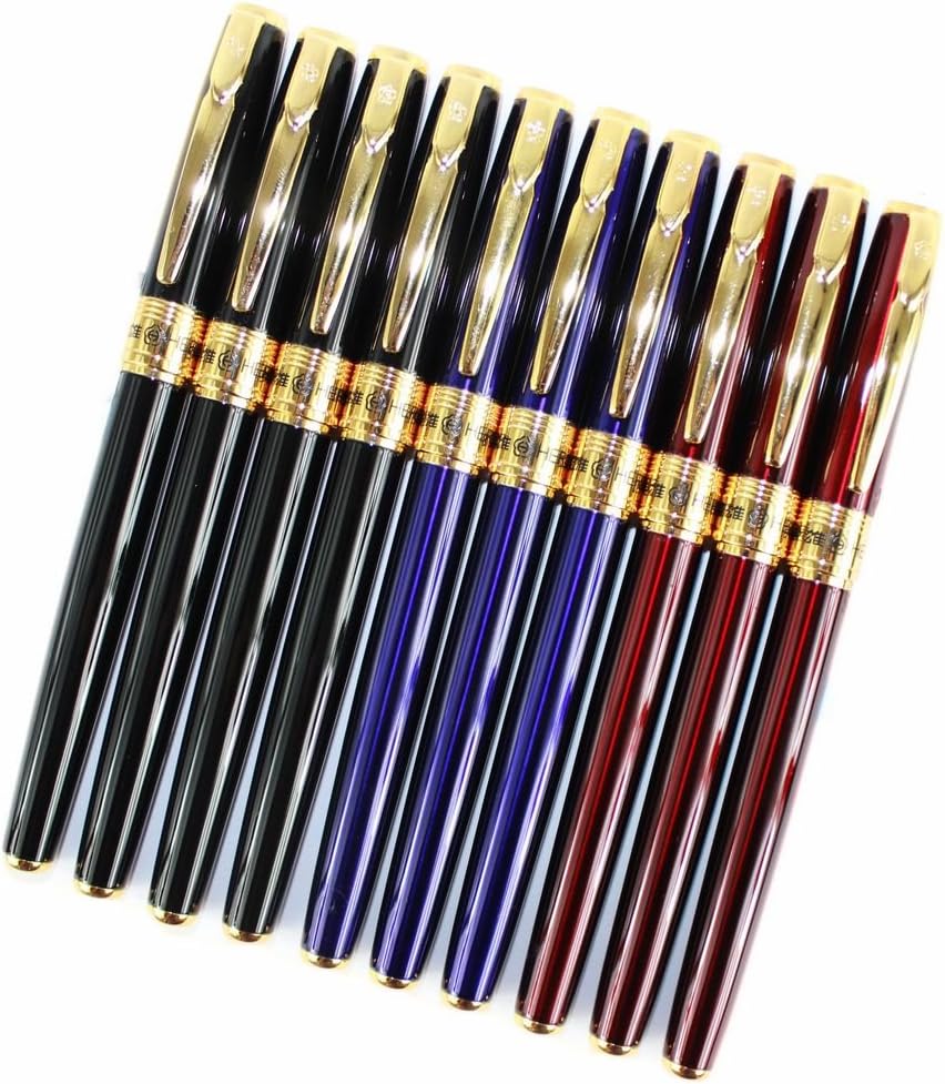 Gullor 10pcs Fine Nib Hero Fountain Pen with Golden Clip