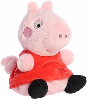 Aurora® Playful Peppa Pig™ Palm Pals™ Stuffed Animal - Officially Licensed Toys for All Fans - Perfect for Birthdays, Adults and Kids All Ages - Pink 5 Inches