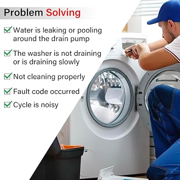 2025 Upgraded AHA75673404 Washer Drain Pump Assembly Fit for LG Washing Machine Drain Pump WT7800CV WT7100CW WT7060CW WT7300CV WT7800CW WT7900HBA WT7150CW Replace AP6978814 PS12748410