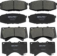 Vista 23 de Juego de pastillas de freno delanteras y traseras de 4 ruedas de repuesto de pastillas de freno de disco de cerámica para Nissan Pathfinder