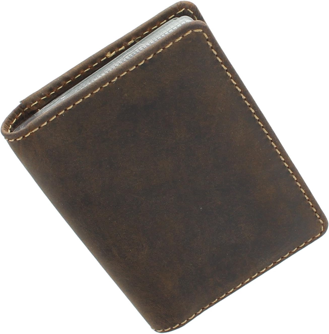 Slim Collection Laser Leather Card Holder with RFID Protection VSL24 Oil Tan