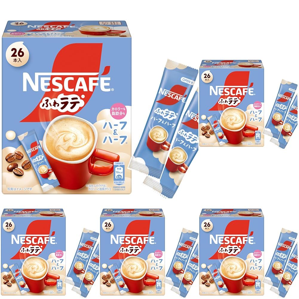 Amazon.co.jp: ネスカフェ ふわラテ ハーフ&ハーフ 26P,スティック