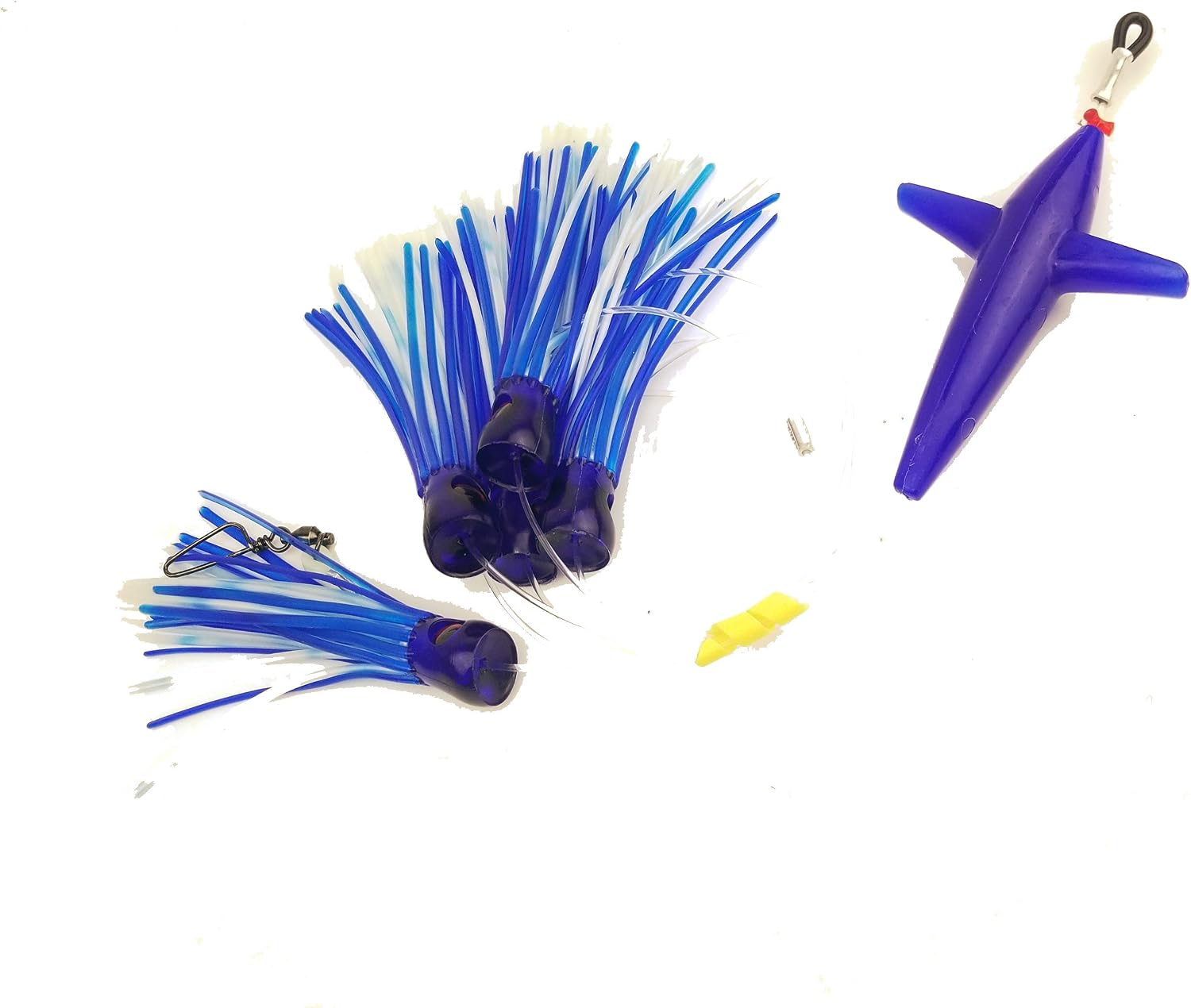Lobo Lures #214 Tuna 7" Chugger Daisy Chain Teaser 400lb Leader | 3 Color Options | + | Premium Storage Bag |