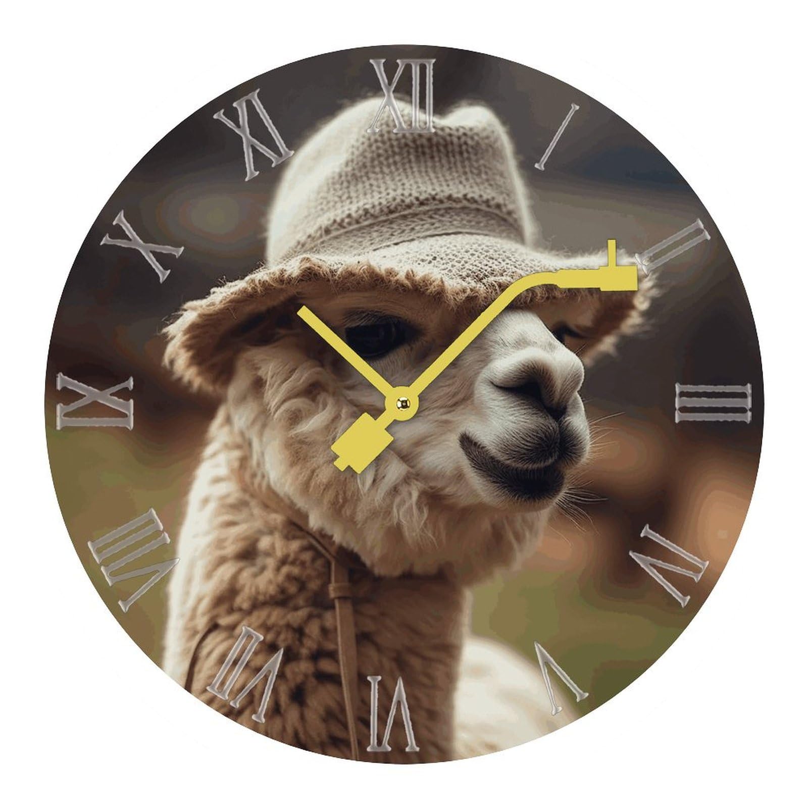 Horloge moderne alpaga a chapeau : une idee de cadeau originale