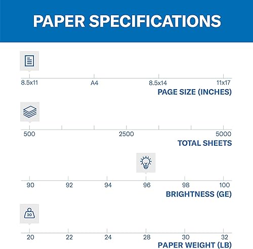Miniatura 2 de Hammermill Fore Papel para impresora, papel para copias multiusos de 20 lb, 3 agujeros, 1 resma (500 hojas), blancura 96, fabricado en Estados Unidos