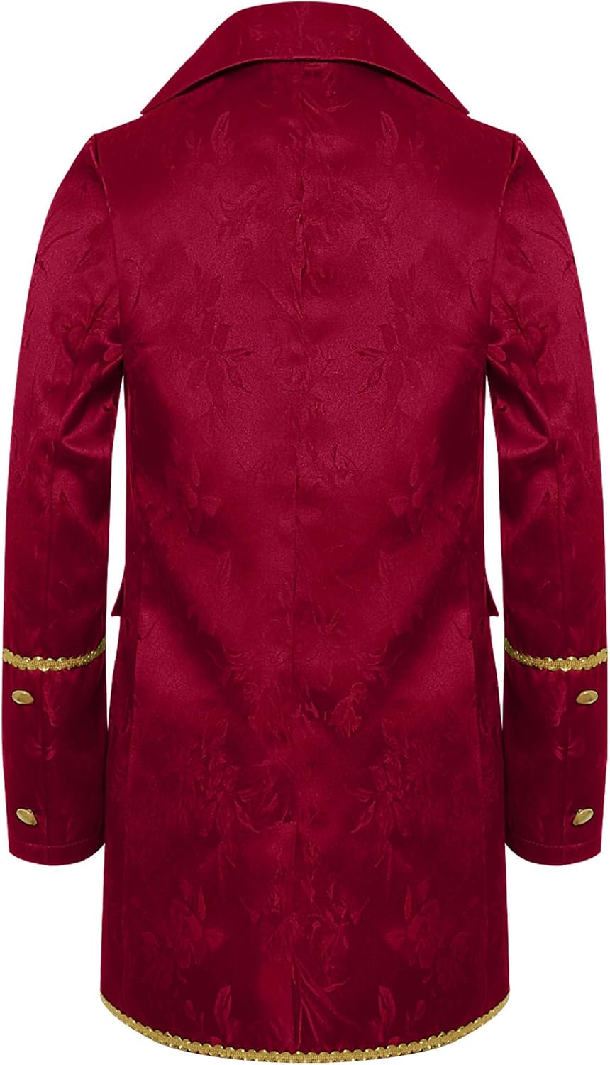 Victorian Gothic Jacket for Kids Long Sleeve Tailcoat and Waistcoat Medieval Style Dresscoat