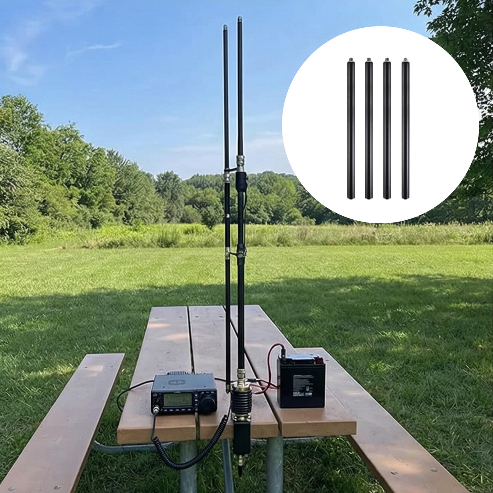 Barre d'extension stable en aluminium pour 7 à 12 antennes