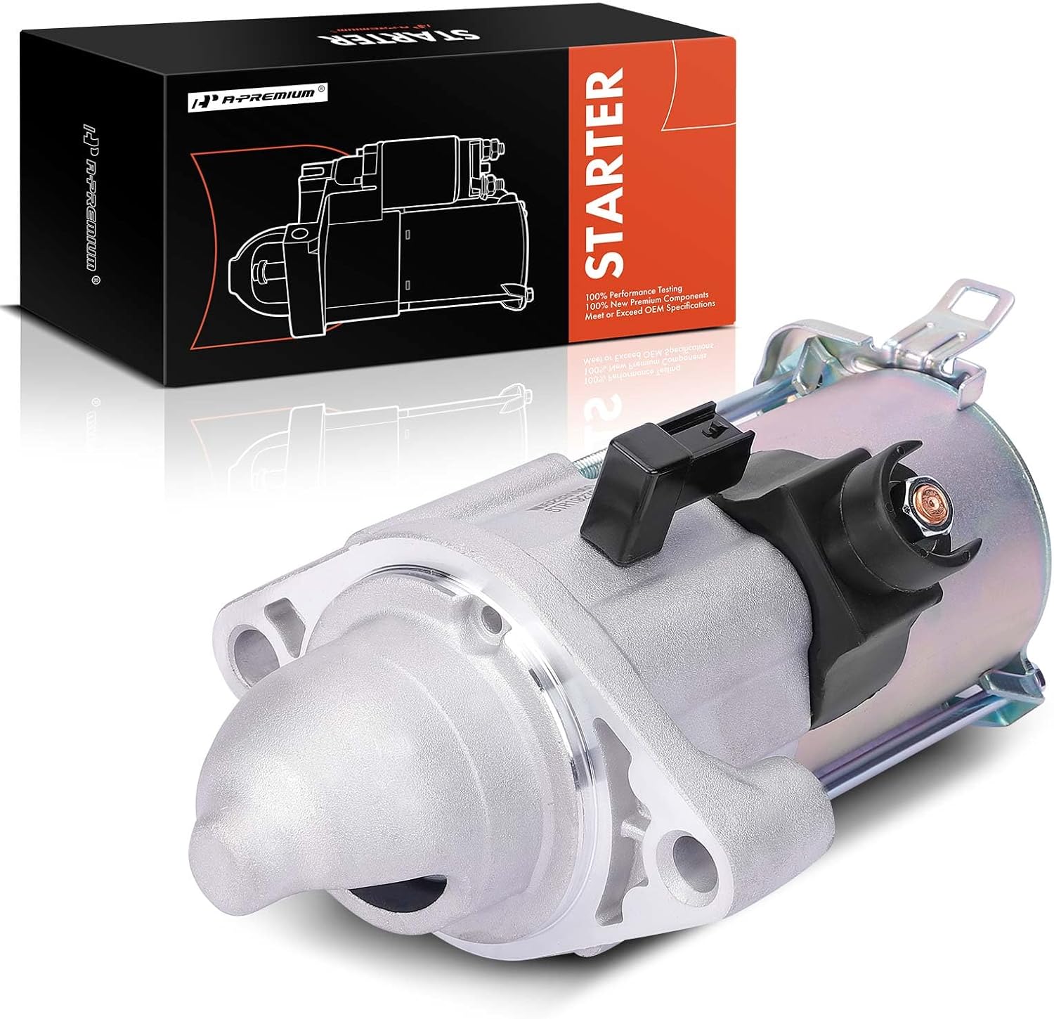 A-Premium Starter Motor Compatible with Honda CR-V CRV 2014 2.4L, Civic 2014-2015 2.4L, 12V 1.6KW 9-Teeth Clockwise, Replace# 31200-R5A-A01