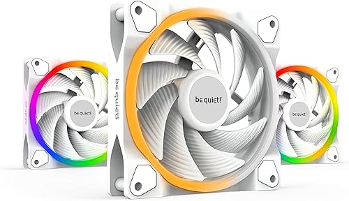 be quiet! Light Wings White 4.724 in PWM Triple Pack Alta Velocidad Premium ARGB Ventilador de refrigeración de bajo ruido  4 pines  BL101