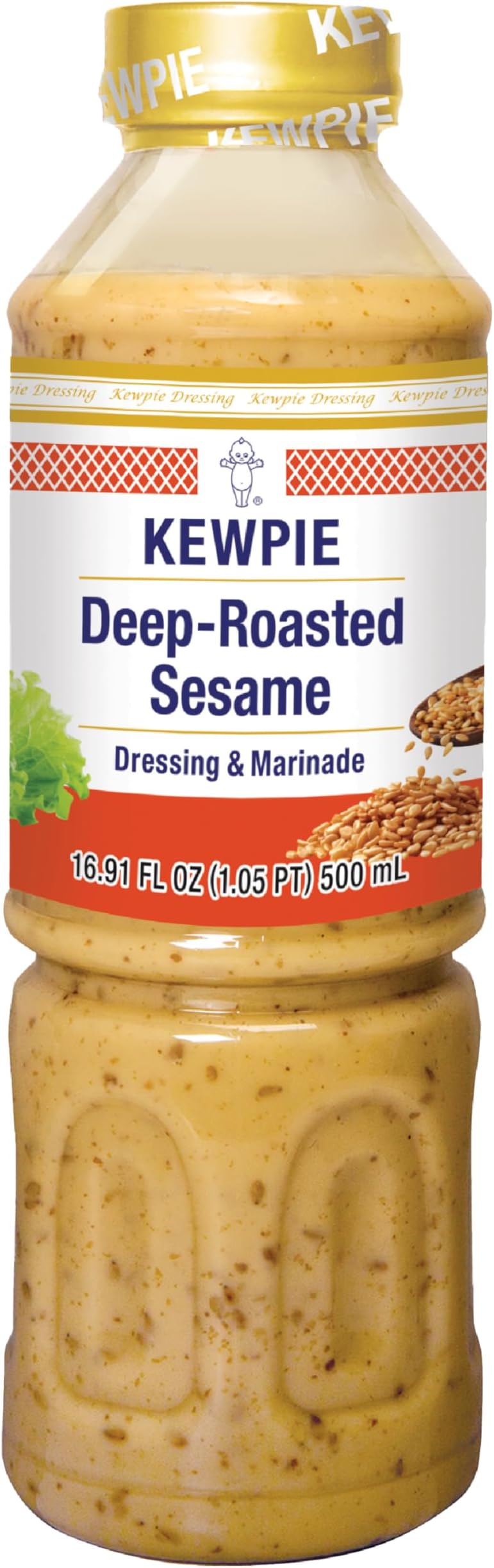 Deep‑Roasted Sesame Dressing & Marinade, Rich Roasted Traditional Japanese-Style, Kosher Certified Condiment, Creamy, Bold Umami Flavor, Perfect for Salads, Veggies, Meats & Dips, 16.9 fl oz