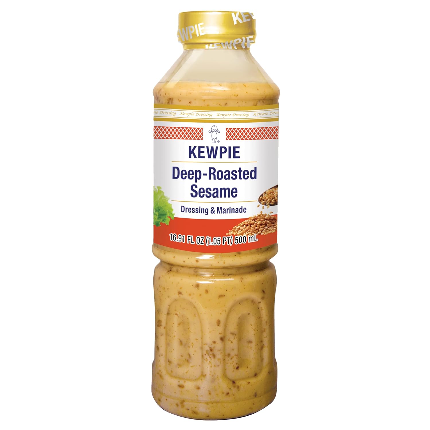 Kewpie Deep-Roasted Sesame Dressing 16.9oz - Authentic Japanese Rich Nutty Flavor for Salads