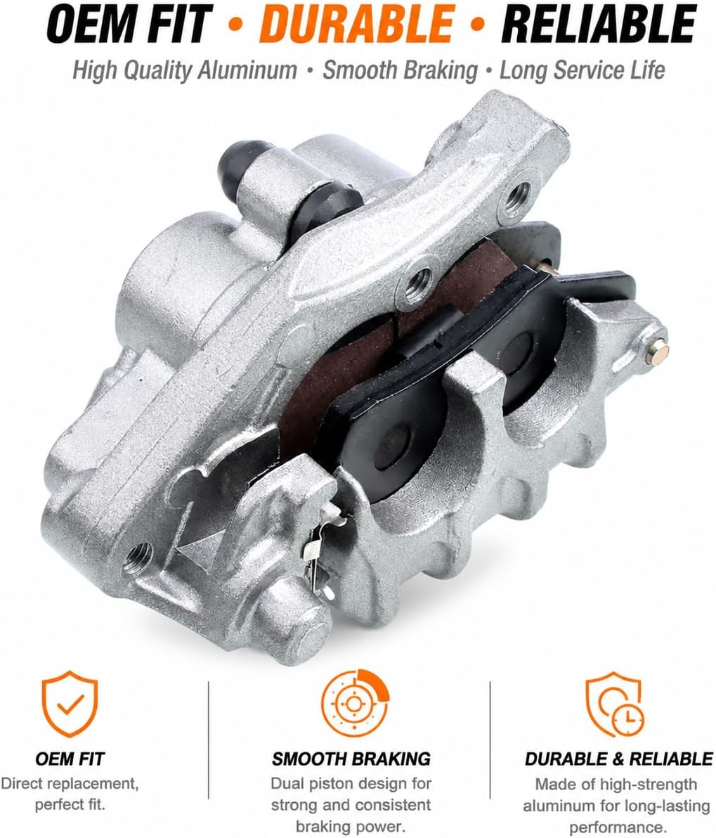 Front Brake Caliper for Honda CR125R CR250R CRF150F 230F XR250R 400R 600R 650L 650R | Motorcycle Front Brake Caliper Replacement, Aluminum, OEM Fit