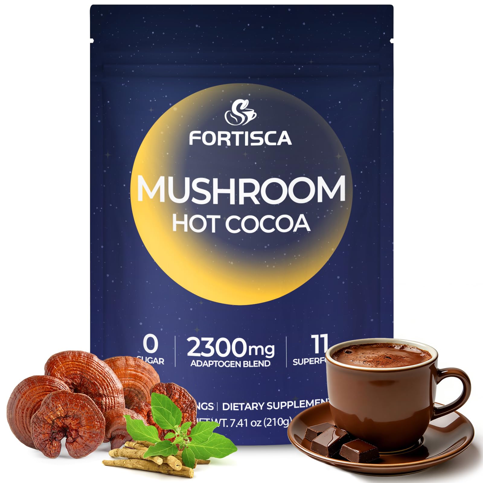 Amazon.com: Mushroom Hot Cocoa Powder with Magnesium Glycinate, L