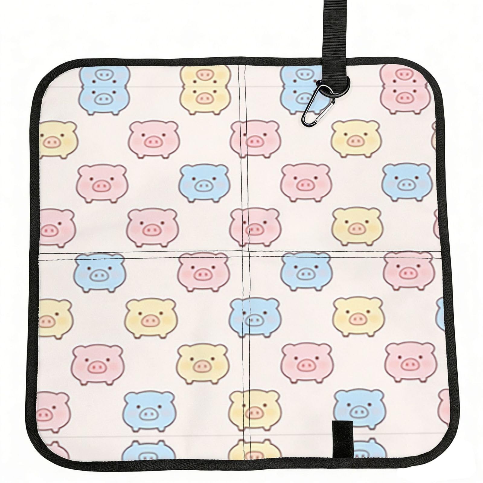 DUYIOKH Rainbow Pigs Print Foldable Portable Seat Cushion for World Cup Games, Camping and Outdoor Activities