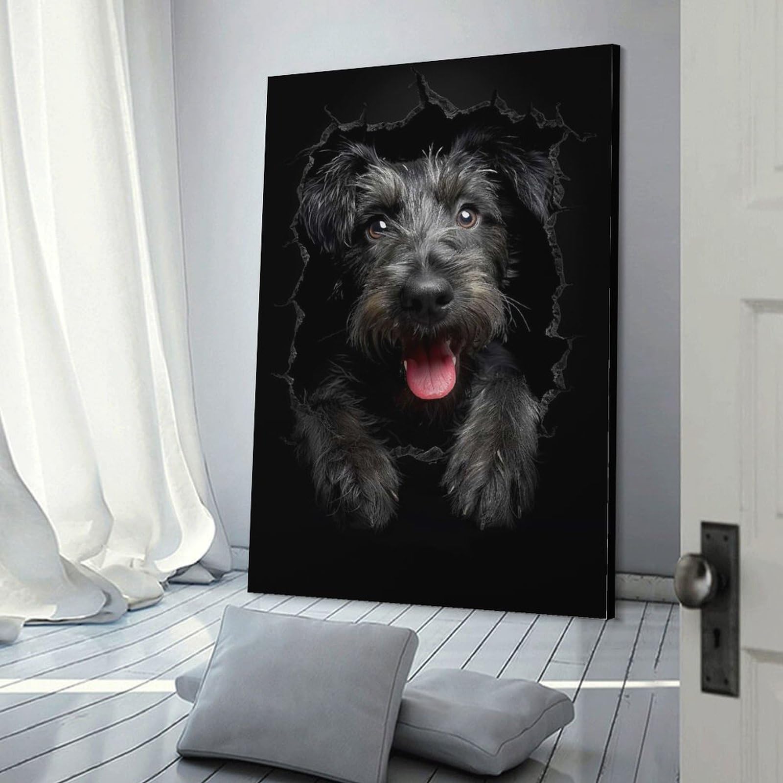 Poliuaws Frame-Irish Wolfhound Irish Wolfhound Wall Prints For Living Room Bedroom Modern Wall Art 12X18inch(30X45cm)