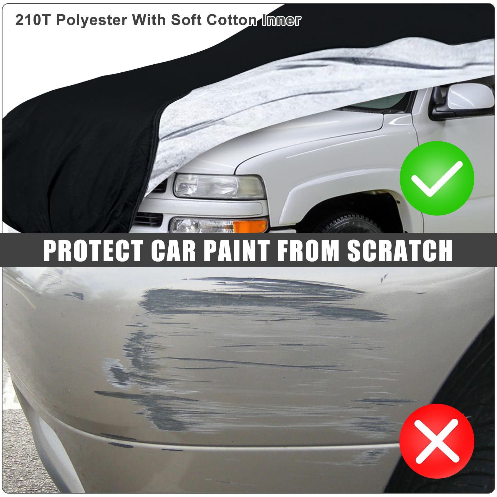 Waterproof Car Cover Replace for 1973-2006 Chevy Suburban GMC Yukon XL Cadillac Escalade ESV 6 Layers All Weather — view 6